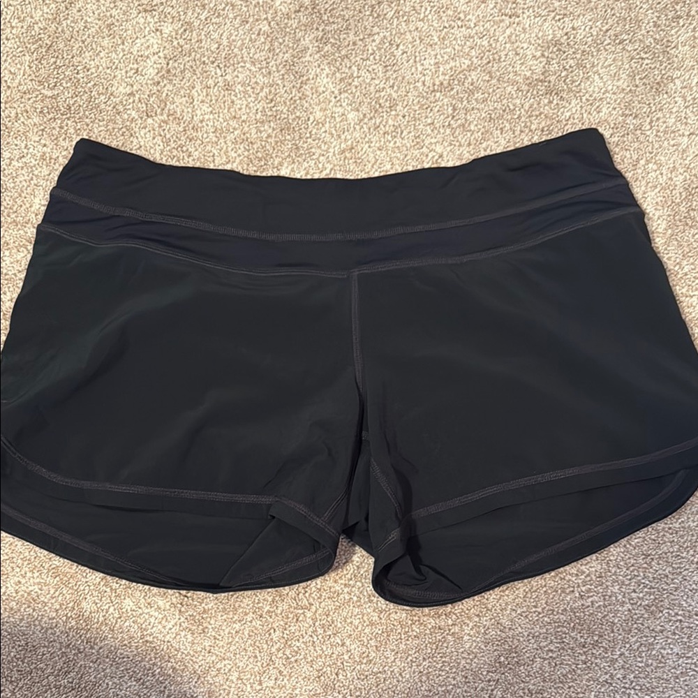 Lululemon Athletica Black Athletic Shorts with Moisture-Wicking Fabric